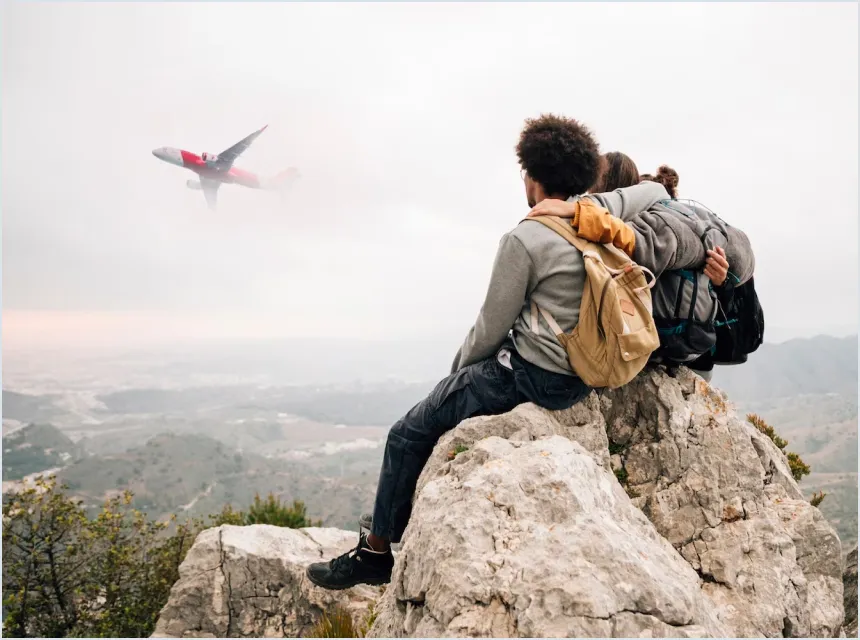 People watching airplane