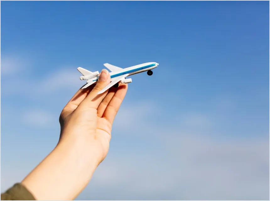 Holding airplane toy
