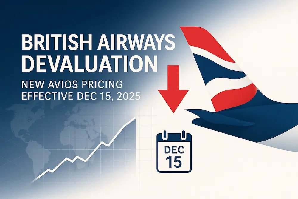 British Airways Avios Devaluation Dec 15, 2025 | New Award Prices